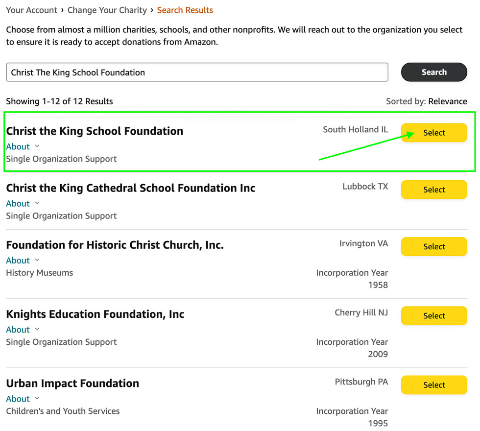 Select Christ The King School Foundation